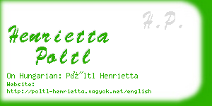 henrietta poltl business card